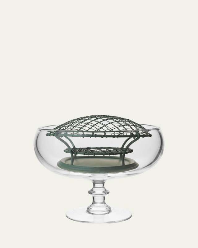 Classic Footed Rose Bowl & Wire